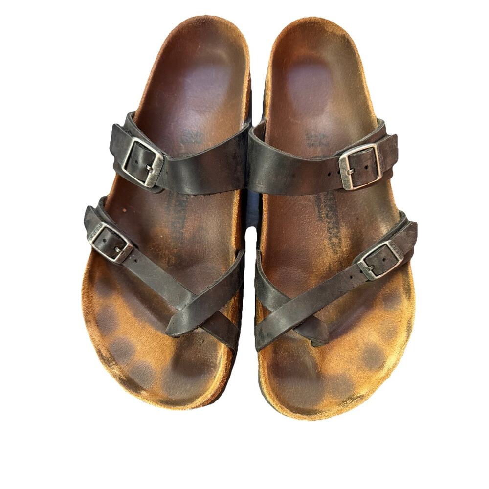 Birkenstock Mayari Thong Sandals in Black EU Size 42 US 11-11.5 Women's.